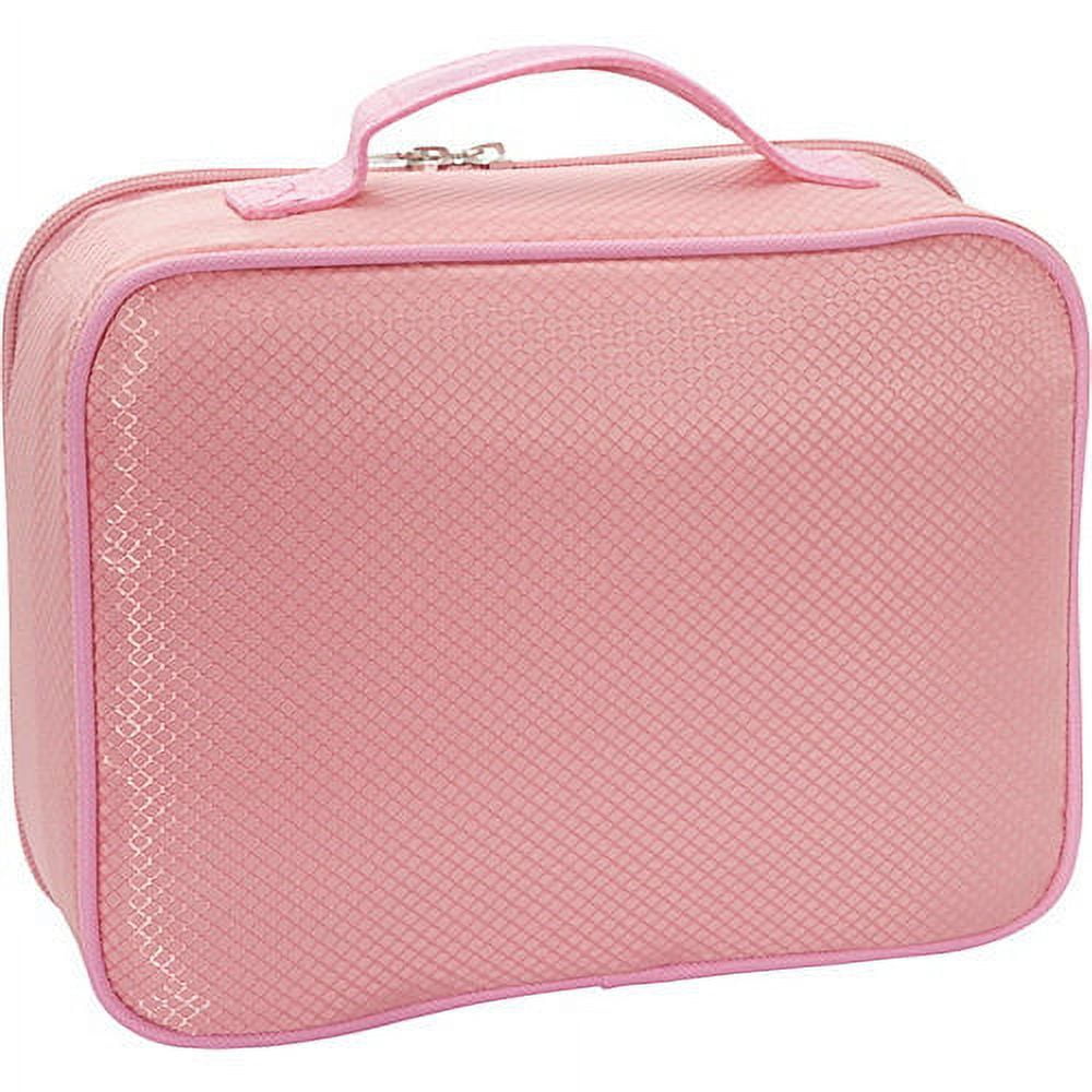 Diamond Weave Insulated Lunch Box - Pastel Pink 