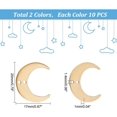 thumbnail image 3 of Crescent Moon Pendant Stainless Steel Moon Charm for DIY Jewelry Making and Crafting, 3 of 7