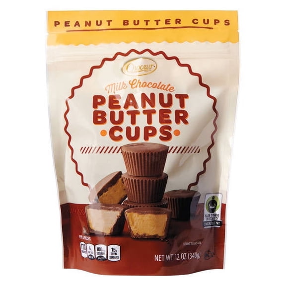 Choceur Milk Chocolate Peanut Butter Cups Chocolate Covered Snacks, 12oz