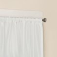 thumbnail image 2 of Red Label 84 in. Color Block Faux Silk Drapery Pocket Curtain Panel, Ivory and White, 2 of 3