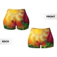 thumbnail image 3 of Sikiie Rose Psychedelic Print Workout Shorts Women Scrunch Butt Gym Shorts Seamless High Waist Tummy Control Yoga Biker Athletic Shorts, 3 of 5