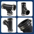 thumbnail image 4 of Supply Giant 6I79 Acoplamiento En T Flexible Con Abrazaderas De Acero Inoxidable 2"" Negro, 4 of 5