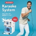 thumbnail image 2 of Singing Machine SML385UW Bluetooth Karaoke System with LED Disco Lights, CD+G, USB, and Microphone, White, 2 of 14