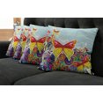 thumbnail image 2 of Ambesonne Colorful Throw Pillow Cover 4 Pack, Nature Leaves Butterfly, 16", Multicolor, 2 of 6