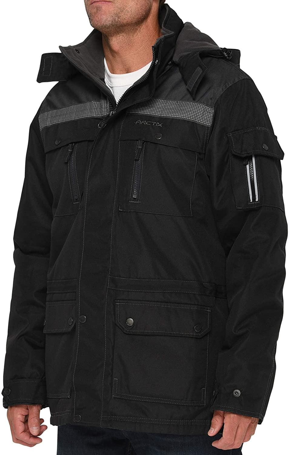 Arctix Men's Performance Tundra Jacket With Added Visibility, Black ...