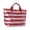 Red, variant on Striped Tote Purse, 16Γ12Γ6 In Waterproof Beach Bag, Large PVC Retro Casual Handbag For Travel Shopping Gym(Green)