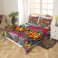 thumbnail image 3 of Funda Nórdica King Size Niños Colorido Funda Nórdica Graffiti Art Hippie, 3 of 5