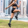 thumbnail image 6 of Lsque Vintage Floral Pattern Sport Compression Socks for Men & Women 15-20 mmHg Knee High Nurse Pregnant Running Medical and Travel Athletic, 6 of 6