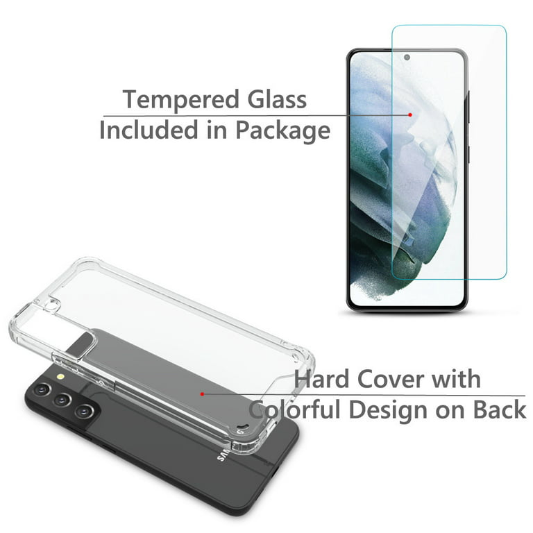 Shockproof Bumper Phone Case for Samsung Galaxy S22 5G, with Tempered Glass  Screen Protector, by OneToughShield ® - Zodiac / Libra 