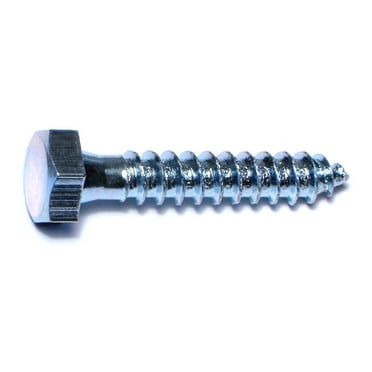 5/16" x 1-3/4" Zinc Plated Grade 2 / A307 Steel Hex Head Lag Screws HLSHS-318
