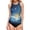 A Meteor Falls the Sea, variant on Iauyy High Elasticity Women's Tankini Top- Removable Straps&Cups- 3d Animation Patterns Design for Beach Pool Partie XXL