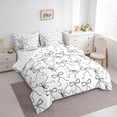 thumbnail image 2 of Erosebridal Kawaii Ribbon Bow Twin Bedding Sets 7-Piece For Teens,Kids Girls Black White Bowknot Bedding Comforter Set,Microfiber Bedroom Decor, 2 of 6