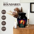 thumbnail image 3 of JAGASY Peacock Urn for Ashes, Black Small Urns for Human Ashes keepsake, Tree Red & Yellow Decorative Urns for Parents, Miniature Cremation Urn for Mom & Dad, (3 Inch), 3 of 7