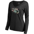 thumbnail image 2 of Women's Black LSU Tigers Lovely Long Sleeve V-Neck T-Shirt, 2 of 3