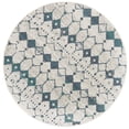 thumbnail image 2 of Rugs.com Outdoor Lattice Collection Rug – 4 Ft Round Ivory Flatweave Rug Perfect For Kitchens, Dining Rooms, 2 of 8