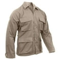 thumbnail image 2 of Rothco Poly/Cotton Twill Solid BDU Shirts - Khaki, X-Large, 2 of 3