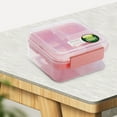 thumbnail image 5 of Stackable Divided Lunch Box Bento Container Double Layer Leakproof Microwave Safe Compartment Meal Prep Container for Office Campus, 5 of 5