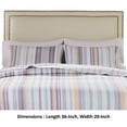 thumbnail image 3 of Ysa 36 Inch Quilted King Pillow Sham Cotton Reversible Striped Design, 3 of 7