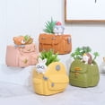 thumbnail image 2 of Mdesiwst Plant Pot Cartoon Schoolbag Shape Handmade Microlandscape Multi-Purpose Desk Mini Ornament Bright Color Small Resin Succulent Pot Home Decor, 2 of 7