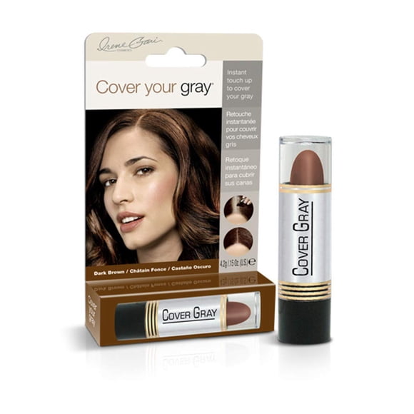 Cubre tu barra de retoque de color de cabello gris - Marrón oscuro (paquete de 2)