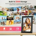 thumbnail image 5 of CUITING WiFi Digital Photo Frame 32GB Storage 10.1” Electronic Picture Frame 1280*800 HD Touchscreen TF Card Slot Instanly Send Photos Wishes via free App Best Gift(Grey Wood Frame), 5 of 12