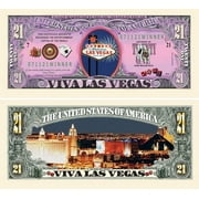 Set of 10 Novelty Las Vegas 21 Dollar Bills