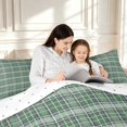 thumbnail image 4 of Manfei Geometric Check Queen Comforter Set,Classic Plaid Themed Comforter Sets Queen,Green,Reversible,3pcs,1 Comforter and 2 Pillowcases,3pcs,1 Comforter and 2 Pillowcases, 4 of 7
