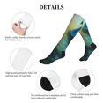 thumbnail image 5 of Lsque Red And Blue Fire Peacock Pattern Sport Compression Socks for Men & Women 15-20 mmHg Knee High Nurse Pregnant Running Medical and Travel Athletic, 5 of 6