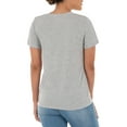 thumbnail image 3 of Time and Tru Women's Crewneck Tee with Short Sleeves, 2-Pack, Size XS-XXXL, 3 of 6
