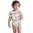 thumbnail image 2 of Yiaed Orchids Flowers Print Infant Climbing Short Sleeve Onesie One-Piece Baby Bodysuit Clothes 0-12 Months -18 Months, 2 of 6