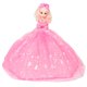 thumbnail image 1 of Cubierta de malla plegable para alimentos con forma de muñeca, de 3 capas, para exteriores, fiestas, picnics y barbacoas, color rosa, 1 of 7