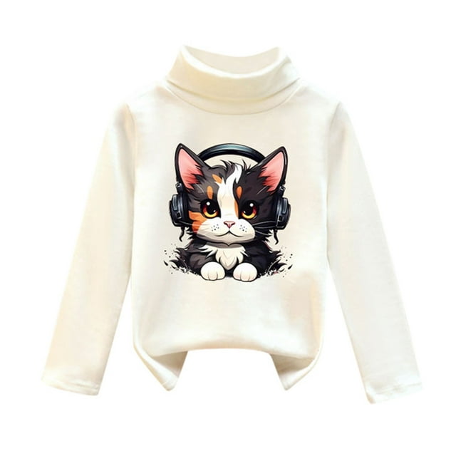 Kids Tops for Kids Safe Warmth Unisex High Collar Soft Pullover Sweatshirt from Girls Sweaters 1