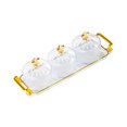 thumbnail image 3 of WeiLaiKeQi Dry Fruit Tray with Lid Decorative Serving Plate for Holiday Wedding Kitchen Clear 3 Girds, 3 of 9