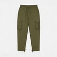 thumbnail image 4 of Mifsaly Mens Cargo Pants Relaxed Fit Jogger Pants with Multi Pockets Comfortable Relaxed Fit Outdoor Work Hiking Bottoms Army Green,XL, 4 of 6