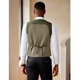 thumbnail image 4 of COOFANDY Men's Formal Suit Vest Slim Fit Dress Vest Double Breasted Waistcoats for Tuxedo, 4 of 6