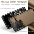 thumbnail image 2 of Feishell for Samsung Galaxy S20 Ultra Case with Card Holder, Wallet Case for Women Men with RFID Blocking, Durable PU Leather Kickstand Magnetic Clasp Shockproof Phone Case,Brown, 2 of 9