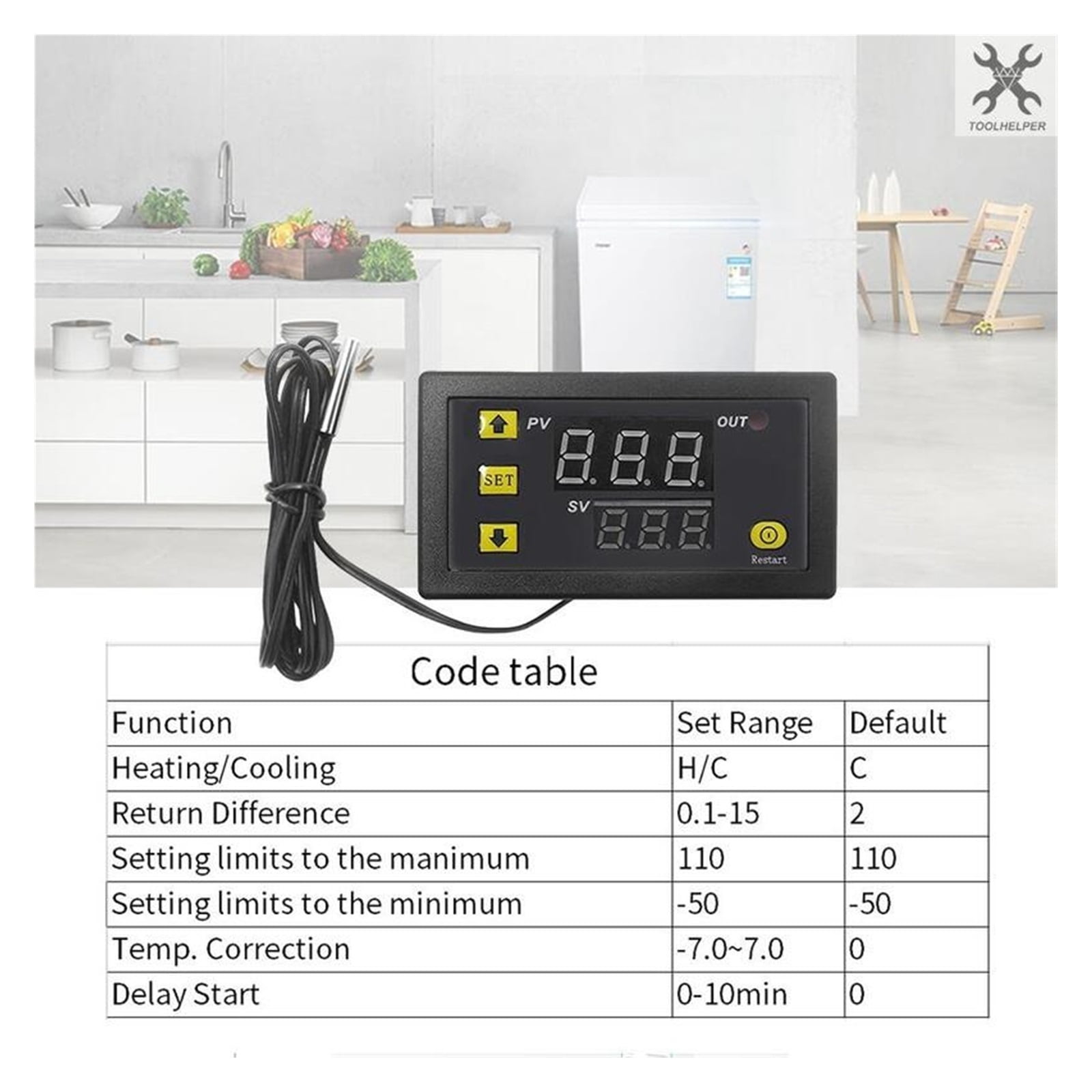 W3230 Thermostat Temperature Controller, Digital Display Temperature Controller ,Module Temperature Switch ,Upgrade Function
