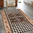 thumbnail image 3 of Farmhouse Area Rug 4'x6', Vintage Country Texas Star Plaid Wooden Grain Washable Non-Slip Rugs, Low Pile Large Carpet for Living Room Bedroom Dining Room Kitchen Office Indoor Mat, 3 of 9