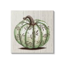 Stupell Industries Green Autumn Pumpkin Patterned Graphic Art Gallery Wrapped Canvas Print Wall Art, Design by Elizabeth Tyndall