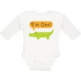thumbnail image 3 of Inktastic 1st Birthday Alligator Jungle Boys or Girls Long Sleeve Baby Bodysuit, 3 of 5
