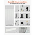 thumbnail image 5 of VEVOR Bifold Barn Door, 60" x 84", MDF Bi-Fold Sliding Closet Doors, Header Board and Hardware Kit Included, H-Frame Space-Saving Design, Pre-Assembled Panels, Waterproof & Quiet, White, 5 of 9
