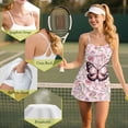 thumbnail image 5 of Yuyamidu Pink Butterfly Women's Athletic Tennis Dress with Built in Shorts, Pink Flowers A-line Workout Exercise Active Golf Dresses Size S, 5 of 5