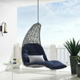 thumbnail image 2 of Modway Landscape Hanging Chaise Lounge Outdoor Patio Swing Chair in Light Gray Navy, 2 of 7