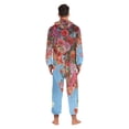 thumbnail image 6 of Flowers Garden Roses Adult Onesie Pajamas Slim Fit Christmas One Piece Suit Pjs for Women and Men Hooded Zipper, 6 of 7