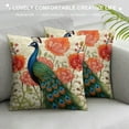 thumbnail image 3 of COMIO  4Pack Peacock Throw Pillow Covers Only Decorative Square PillowcasesCushion Cover (Peacock), 3 of 5