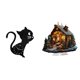 thumbnail image 1 of Reloj de pared de acrílico con diseño de gato, adorno decorativo moderno de mesa independiente para sala de estar, dormitorio, fiesta, hogar, estanter, 1 of 8