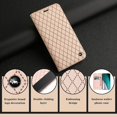thumbnail image 5 of compatible Samsung Galaxy A53 5G Case, PU Leather Flip Cover Magnetic Closure Wallet Card Slots Stand Case Lattice Design Cheap and fine, 5 of 5