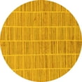 thumbnail image 1 of Ahgly Company Indoor Round Checkered Yellow Modern Area Rugs, 8' Round, 1 of 4