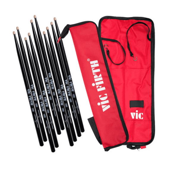 Vic Firth American Classic 5AB 5-Pack w/ Essential Stick Bag