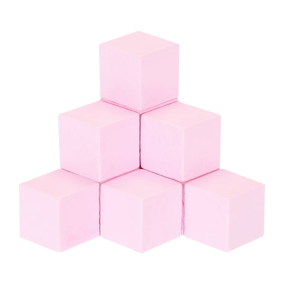 Crafts Wooden Cube 50 Pcs 1cm Square Pink Natural Solid Wood Crafts Blocks for DIY Projects, Puzzle Making, Letters, and Stamps for Home Decoration